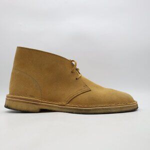 Clarks Originals Desert Chukka Boots Men's Size 9.5 M Tan Suede Crepe Sole